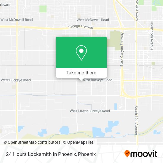 24 Hours Locksmith In Phoenix map