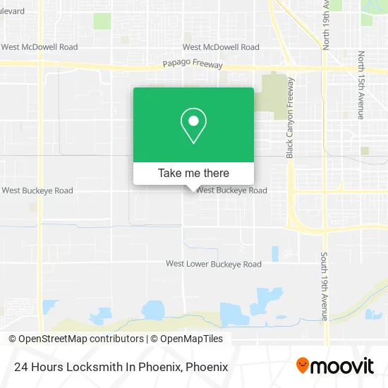 24 Hours Locksmith In Phoenix map