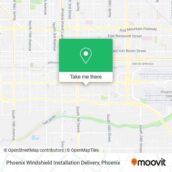Phoenix Windshield Installation Delivery map