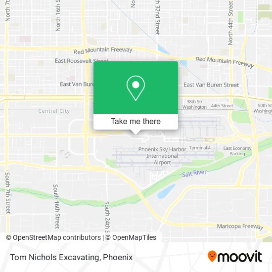 Tom Nichols Excavating map