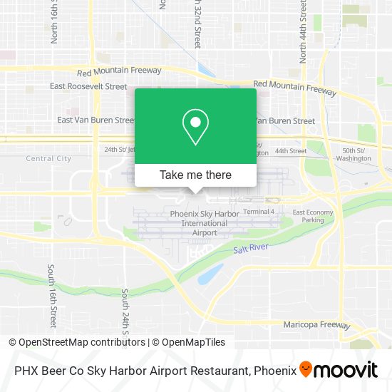 PHX Beer Co Sky Harbor Airport Restaurant map