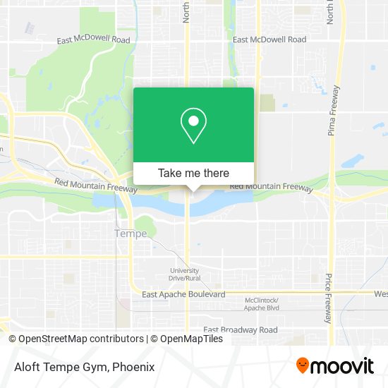 Mapa de Aloft Tempe Gym