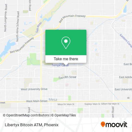 Mapa de Libertyx Bitcoin ATM