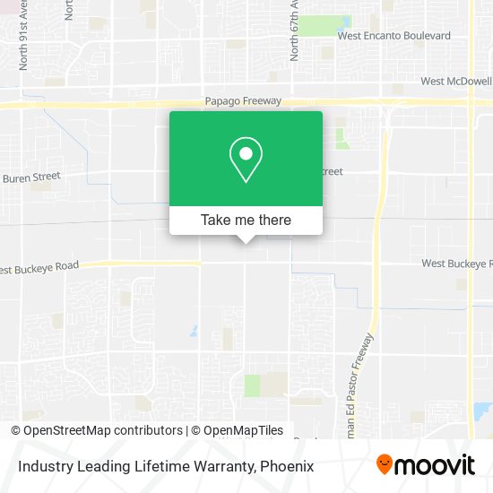 Mapa de Industry Leading Lifetime Warranty