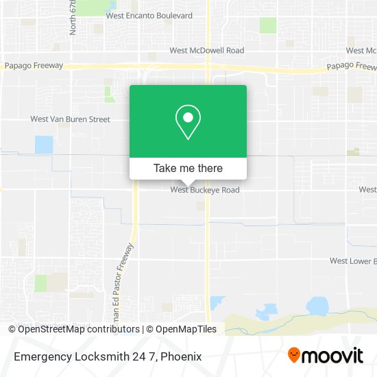 Mapa de Emergency Locksmith 24 7