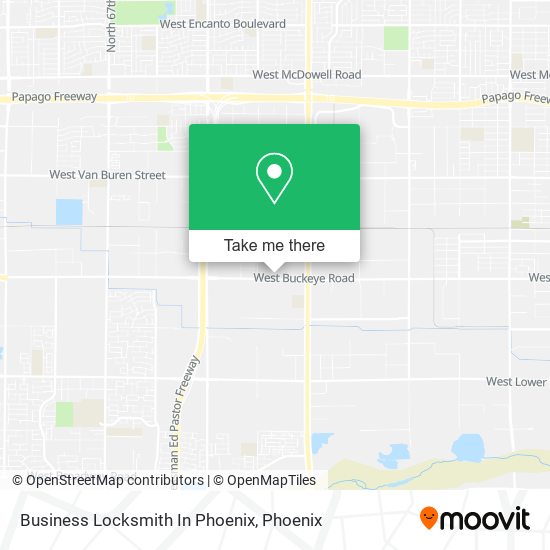 Business Locksmith In Phoenix map