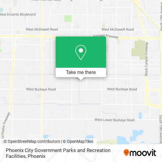 Mapa de Phoenix City Government Parks and Recreation Facilities