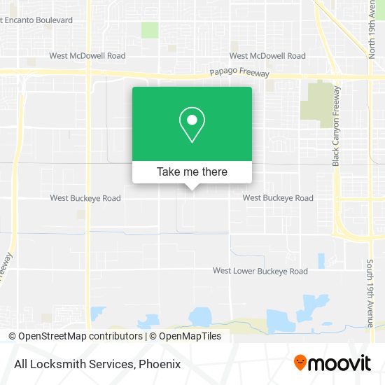 Mapa de All Locksmith Services