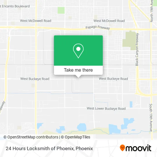 24 Hours Locksmith of Phoenix map