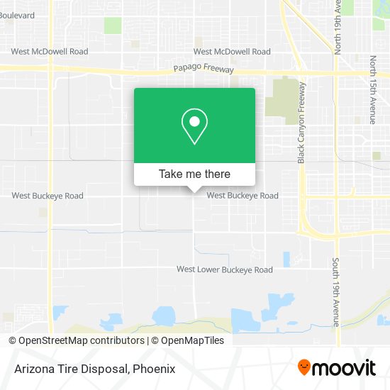 Mapa de Arizona Tire Disposal