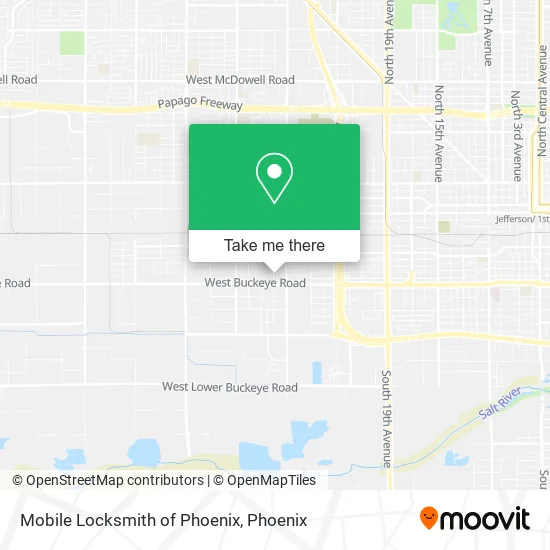 Mobile Locksmith of Phoenix map