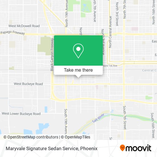 Mapa de Maryvale Signature Sedan Service