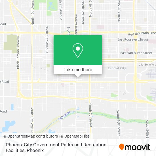 Phoenix City Government Parks and Recreation Facilities map