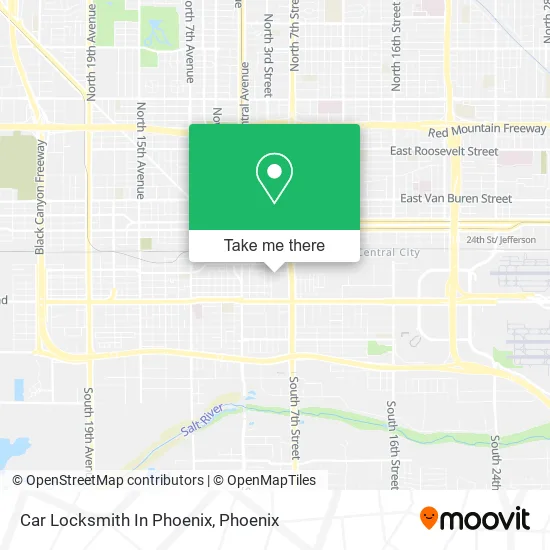 Car Locksmith In Phoenix map