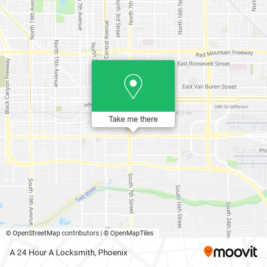 A 24 Hour A Locksmith map