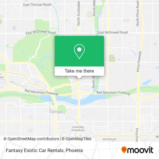 Fantasy Exotic Car Rentals map