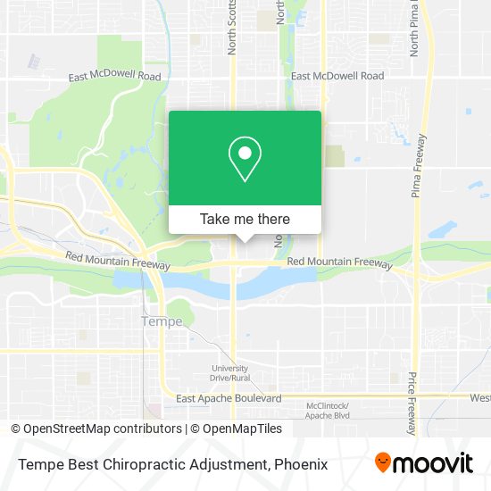 Tempe Best Chiropractic Adjustment map