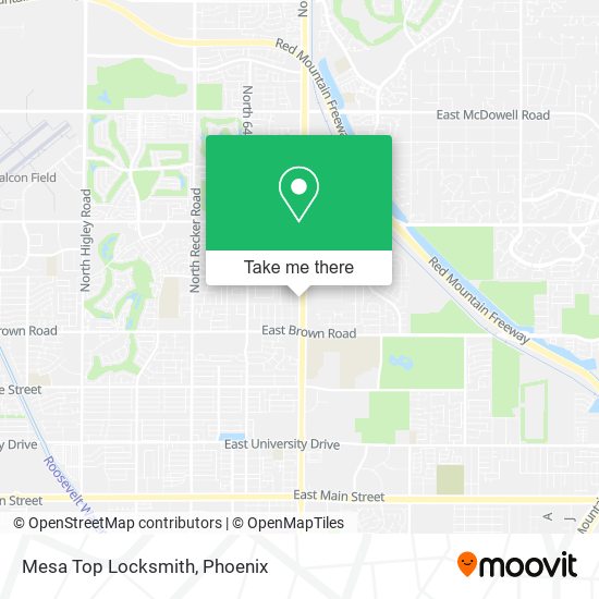 Mesa Top Locksmith map