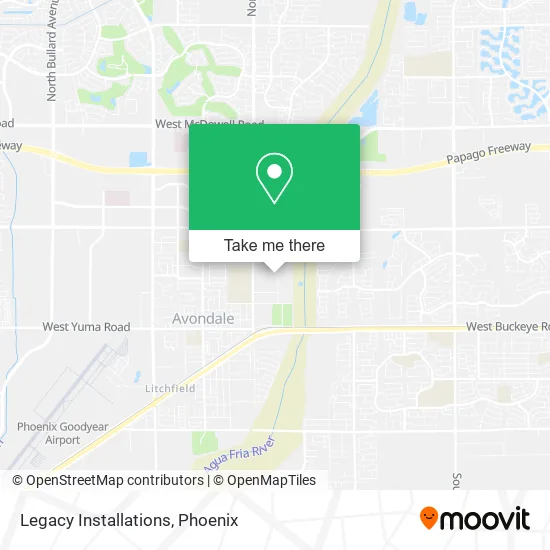 Legacy Installations map