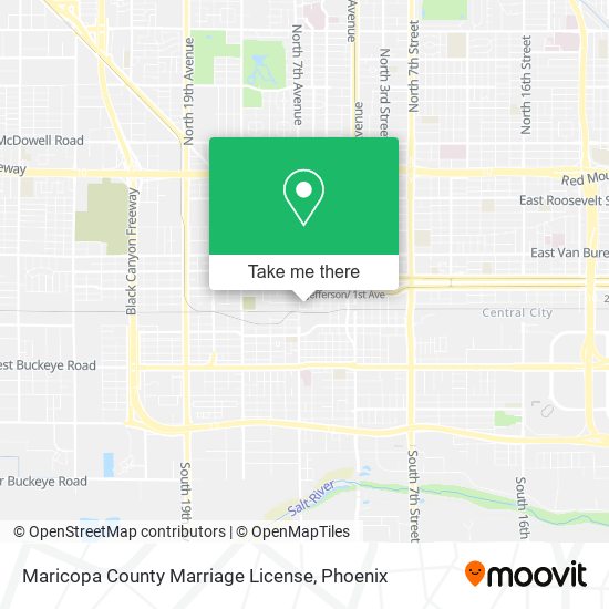 Mapa de Maricopa County Marriage License