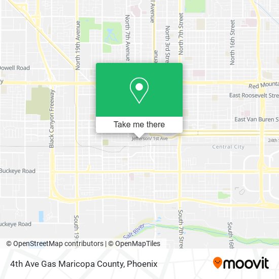 4th Ave Gas Maricopa County map