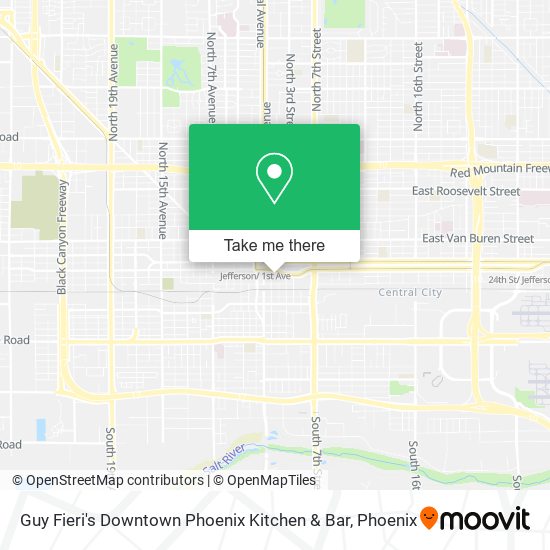 Mapa de Guy Fieri's Downtown Phoenix Kitchen & Bar