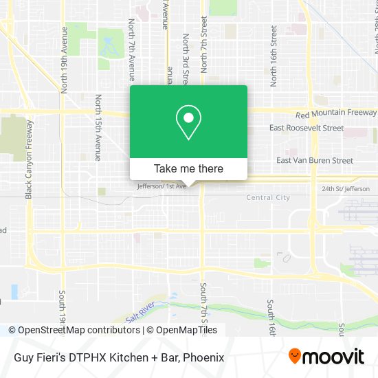 Mapa de Guy Fieri's DTPHX Kitchen + Bar