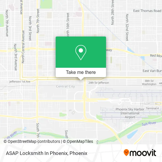 ASAP Locksmith In Phoenix map