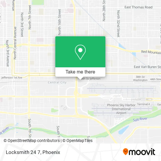 Locksmith 24 7 map
