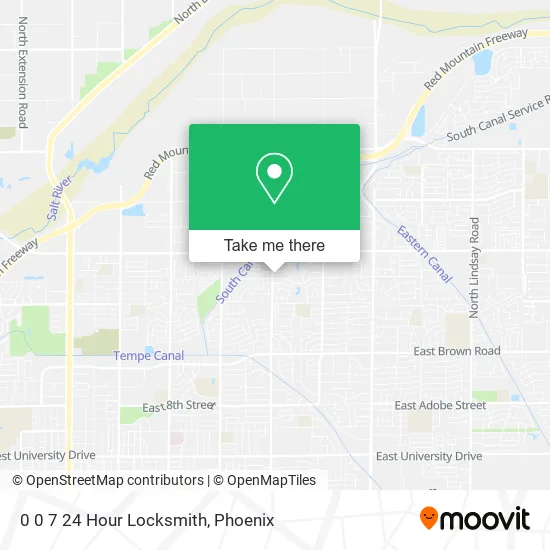 0 0 7 24 Hour Locksmith map