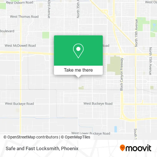 Safe and Fast Locksmith map