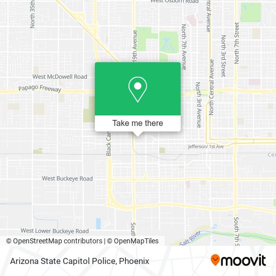 Arizona State Capitol Police map