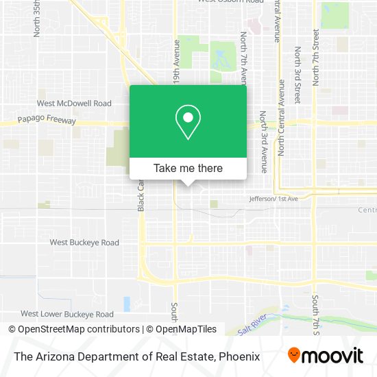 Mapa de The Arizona Department of Real Estate