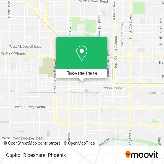 Capitol Rideshare map