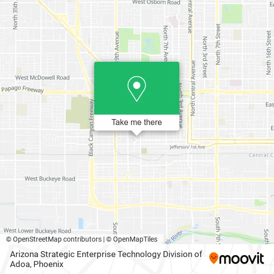 Arizona Strategic Enterprise Technology Division of Adoa map