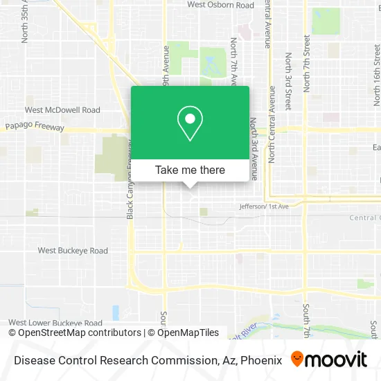 Disease Control Research Commission, Az map