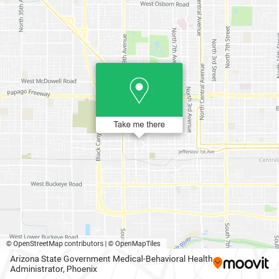 Arizona State Government Medical-Behavioral Health Administrator map