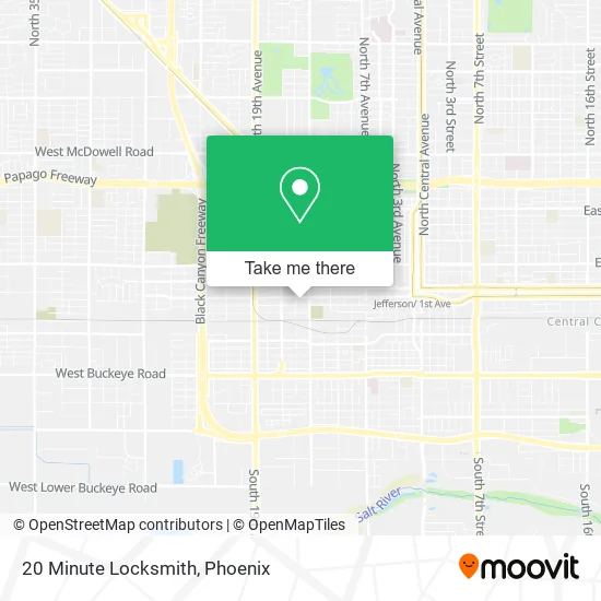 20 Minute Locksmith map