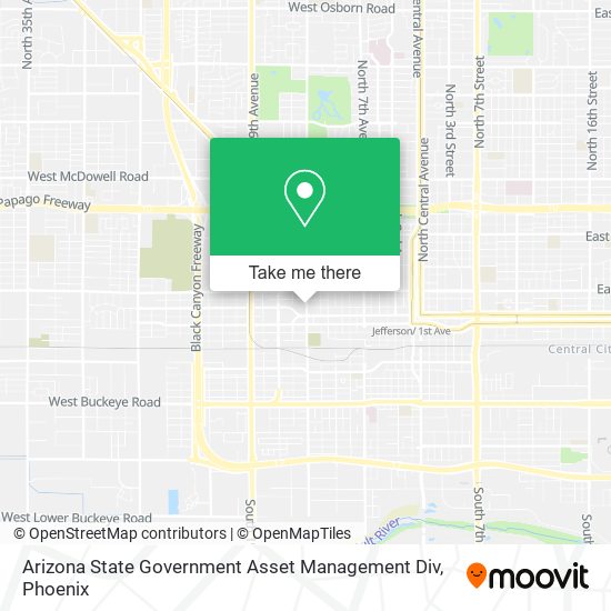 Mapa de Arizona State Government Asset Management Div