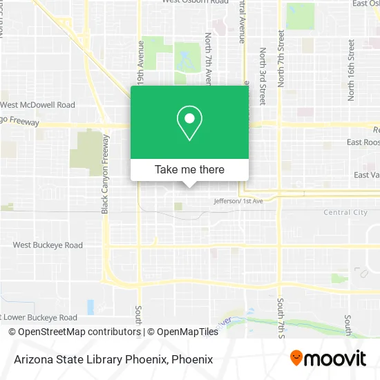 Arizona State Library Phoenix map