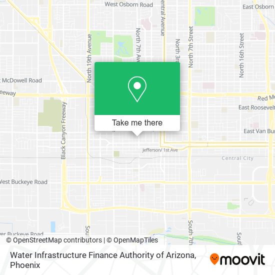 Mapa de Water Infrastructure Finance Authority of Arizona