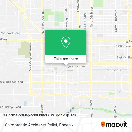 Chiropractic Accidents Relief map