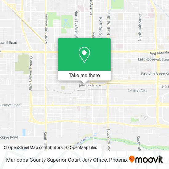 Maricopa County Superior Court Jury Office map