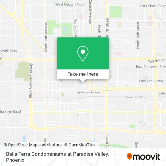 Bella Terra Condominiums at Paradise Valley map