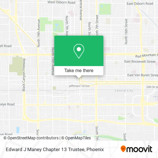 Edward J Maney Chapter 13 Trustee map