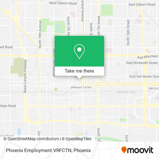 Phoenix Employment VRFCTN map