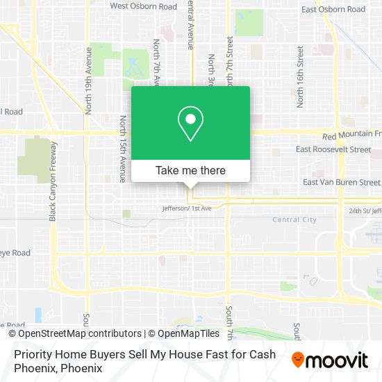 Priority Home Buyers Sell My House Fast for Cash Phoenix map