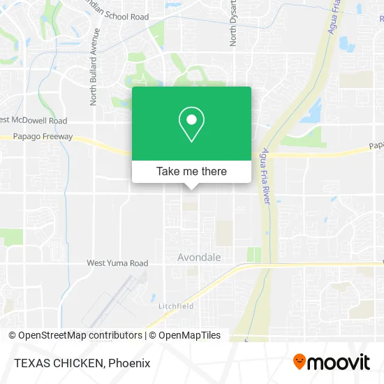 TEXAS CHICKEN map