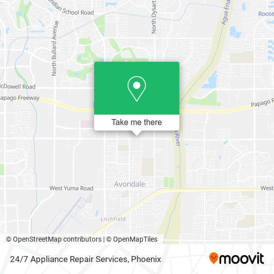 24/7 Appliance Repair Services map