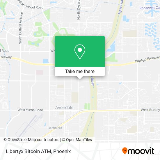 Mapa de Libertyx Bitcoin ATM